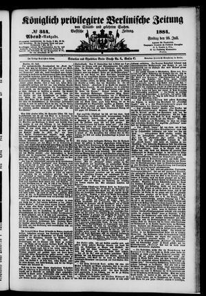 Königlich privilegirte Berlinische Zeitung von Staats- und gelehrten Sachen vom 25.07.1884