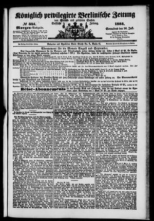 Königlich privilegirte Berlinische Zeitung von Staats- und gelehrten Sachen on Jul 26, 1884