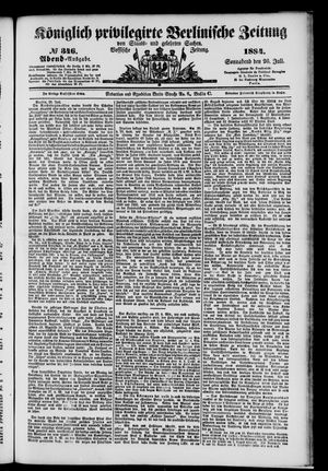 Königlich privilegirte Berlinische Zeitung von Staats- und gelehrten Sachen on Jul 26, 1884