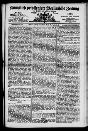 Königlich privilegirte Berlinische Zeitung von Staats- und gelehrten Sachen vom 08.11.1884