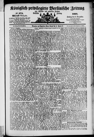 Königlich privilegirte Berlinische Zeitung von Staats- und gelehrten Sachen on Dec 5, 1884