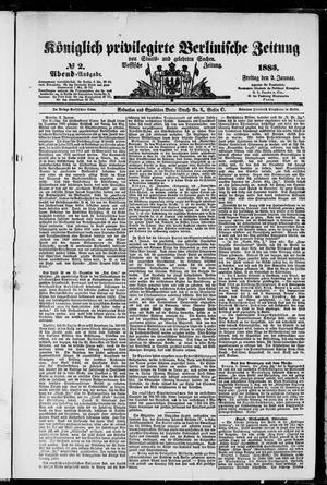 Königlich privilegirte Berlinische Zeitung von Staats- und gelehrten Sachen on Jan 2, 1885
