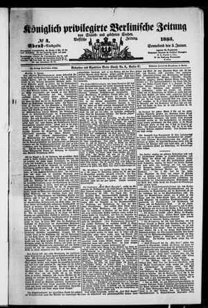 Königlich privilegirte Berlinische Zeitung von Staats- und gelehrten Sachen on Jan 3, 1885
