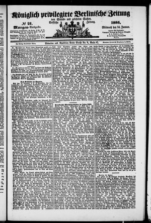 Königlich privilegirte Berlinische Zeitung von Staats- und gelehrten Sachen vom 14.01.1885