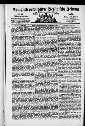 Königlich privilegirte Berlinische Zeitung von Staats- und gelehrten Sachen on Feb 6, 1885