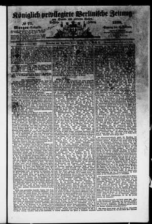 Königlich privilegirte Berlinische Zeitung von Staats- und gelehrten Sachen on Feb 15, 1885