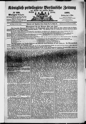 Königlich privilegirte Berlinische Zeitung von Staats- und gelehrten Sachen on May 1, 1885