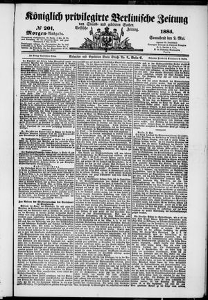 Königlich privilegirte Berlinische Zeitung von Staats- und gelehrten Sachen on May 2, 1885