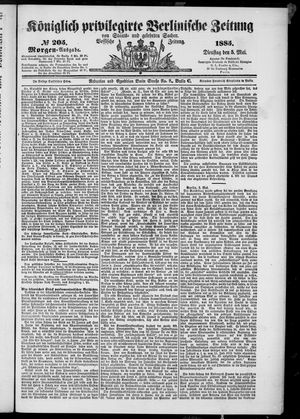 Königlich privilegirte Berlinische Zeitung von Staats- und gelehrten Sachen vom 05.05.1885
