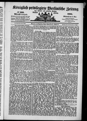 Königlich privilegirte Berlinische Zeitung von Staats- und gelehrten Sachen on May 6, 1885