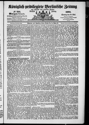 Königlich privilegirte Berlinische Zeitung von Staats- und gelehrten Sachen vom 10.05.1885