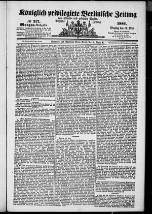 Königlich privilegirte Berlinische Zeitung von Staats- und gelehrten Sachen on May 12, 1885