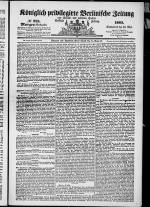 Königlich privilegirte Berlinische Zeitung von Staats- und gelehrten Sachen on May 16, 1885