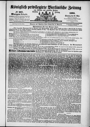 Königlich privilegirte Berlinische Zeitung von Staats- und gelehrten Sachen on May 31, 1885