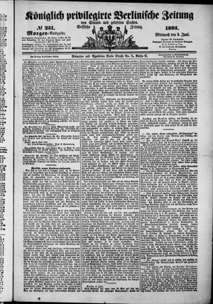 Königlich privilegirte Berlinische Zeitung von Staats- und gelehrten Sachen on Jun 3, 1885