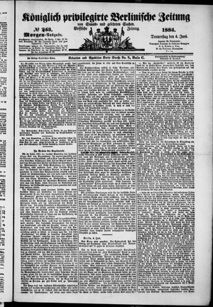 Königlich privilegirte Berlinische Zeitung von Staats- und gelehrten Sachen on Jun 4, 1885
