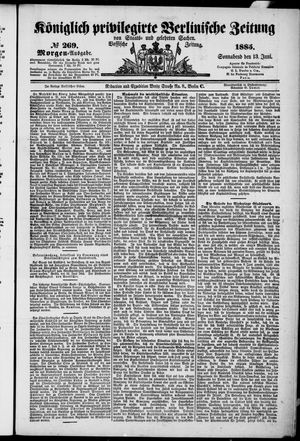 Königlich privilegirte Berlinische Zeitung von Staats- und gelehrten Sachen vom 13.06.1885