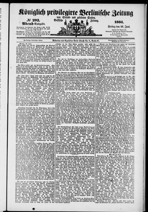Königlich privilegirte Berlinische Zeitung von Staats- und gelehrten Sachen vom 26.06.1885