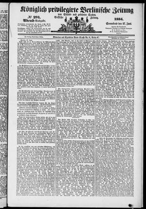 Königlich privilegirte Berlinische Zeitung von Staats- und gelehrten Sachen on Jun 27, 1885