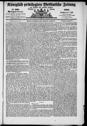 Königlich privilegirte Berlinische Zeitung von Staats- und gelehrten Sachen vom 07.07.1885