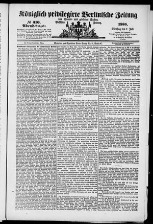 Königlich privilegirte Berlinische Zeitung von Staats- und gelehrten Sachen vom 07.07.1885