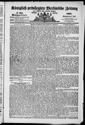 Königlich privilegirte Berlinische Zeitung von Staats- und gelehrten Sachen vom 08.07.1885