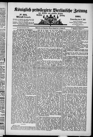 Königlich privilegirte Berlinische Zeitung von Staats- und gelehrten Sachen on Jul 9, 1885