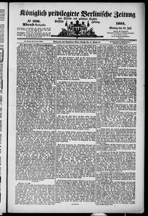 Königlich privilegirte Berlinische Zeitung von Staats- und gelehrten Sachen vom 13.07.1885