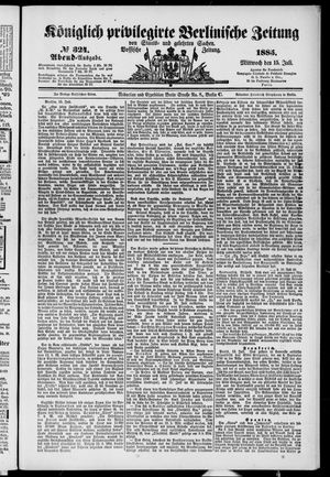 Königlich privilegirte Berlinische Zeitung von Staats- und gelehrten Sachen on Jul 15, 1885