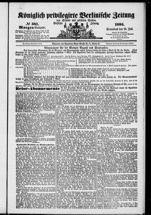 Königlich privilegirte Berlinische Zeitung von Staats- und gelehrten Sachen vom 25.07.1885