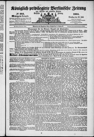 Königlich privilegirte Berlinische Zeitung von Staats- und gelehrten Sachen on Jul 28, 1885
