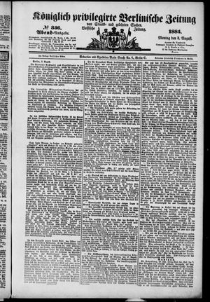 Königlich privilegirte Berlinische Zeitung von Staats- und gelehrten Sachen vom 03.08.1885