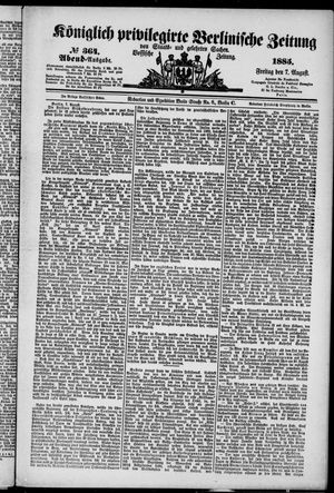 Königlich privilegirte Berlinische Zeitung von Staats- und gelehrten Sachen vom 07.08.1885