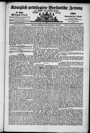 Königlich privilegirte Berlinische Zeitung von Staats- und gelehrten Sachen on Aug 8, 1885