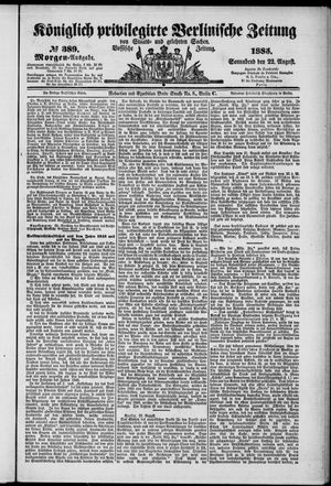 Königlich privilegirte Berlinische Zeitung von Staats- und gelehrten Sachen vom 22.08.1885