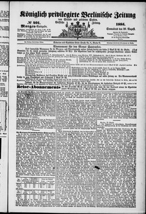 Königlich privilegirte Berlinische Zeitung von Staats- und gelehrten Sachen vom 29.08.1885