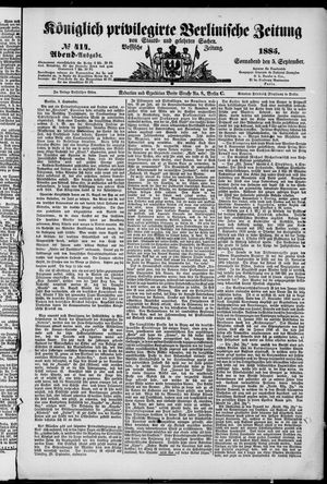 Königlich privilegirte Berlinische Zeitung von Staats- und gelehrten Sachen vom 05.09.1885