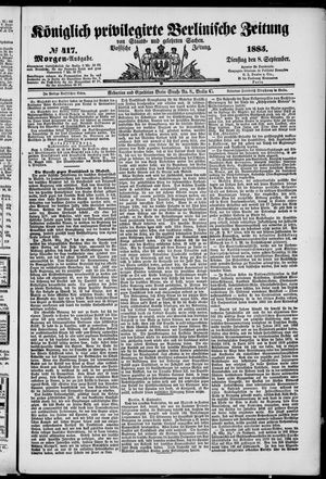 Königlich privilegirte Berlinische Zeitung von Staats- und gelehrten Sachen vom 08.09.1885