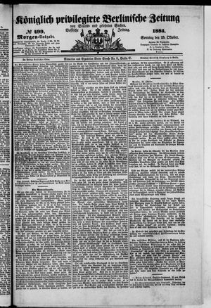 Königlich privilegirte Berlinische Zeitung von Staats- und gelehrten Sachen vom 25.10.1885