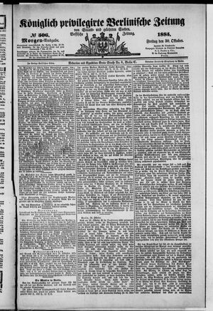 Königlich privilegirte Berlinische Zeitung von Staats- und gelehrten Sachen vom 30.10.1885