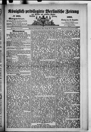Königlich privilegirte Berlinische Zeitung von Staats- und gelehrten Sachen vom 28.12.1885