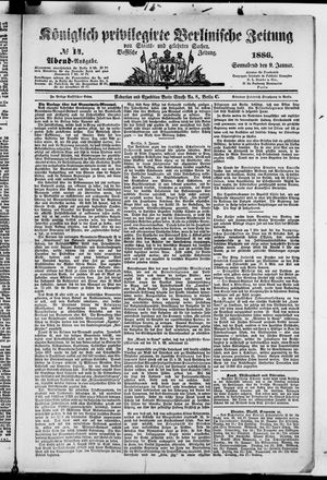 Königlich privilegirte Berlinische Zeitung von Staats- und gelehrten Sachen on Jan 9, 1886