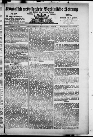 Königlich privilegirte Berlinische Zeitung von Staats- und gelehrten Sachen on Jan 13, 1886
