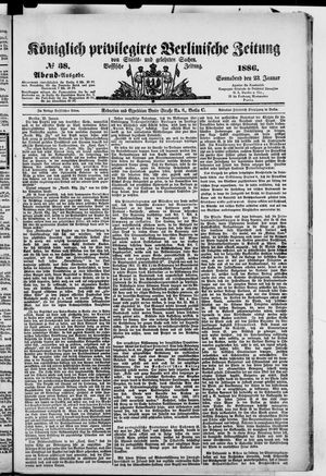 Königlich privilegirte Berlinische Zeitung von Staats- und gelehrten Sachen on Jan 23, 1886