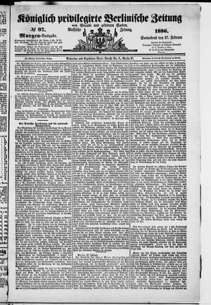 Königlich privilegirte Berlinische Zeitung von Staats- und gelehrten Sachen on Feb 27, 1886