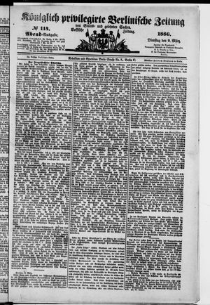 Königlich privilegirte Berlinische Zeitung von Staats- und gelehrten Sachen vom 09.03.1886