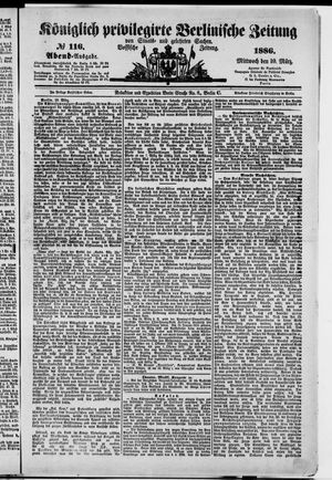 Königlich privilegirte Berlinische Zeitung von Staats- und gelehrten Sachen vom 10.03.1886