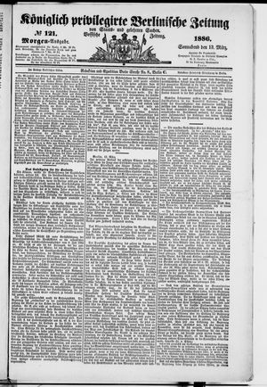 Königlich privilegirte Berlinische Zeitung von Staats- und gelehrten Sachen vom 13.03.1886
