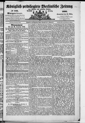 Königlich privilegirte Berlinische Zeitung von Staats- und gelehrten Sachen on Mar 20, 1886
