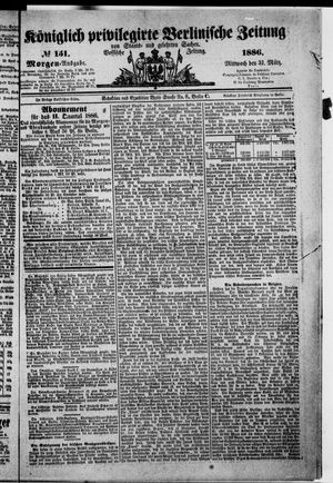 Königlich privilegirte Berlinische Zeitung von Staats- und gelehrten Sachen on Mar 31, 1886